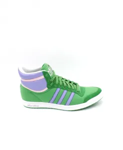 Стильные высокие кеды из парусины на резиновой подошве Adidas, зеленый