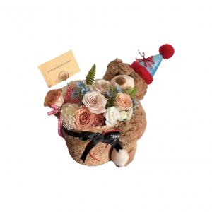 Букет плюшевый мишка обнимашка ведро куклы плюшевая кукла высота 35см KUMAOYA