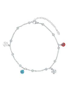 Adeliás Женский кулон из нержавеющей стали с жемчужиной, серебристый