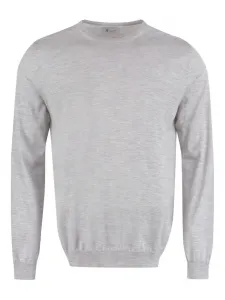 Свитер тонкой вязки с круглым вырезом THE (Alphabet), серый