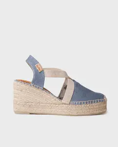 Женские эспадрильи на танкетке из ткани на резинке Toni Pons, синий