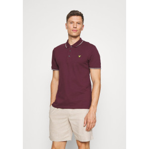 Polo TIPPED Lyle & Scott, бордовый/средне-серый меланж