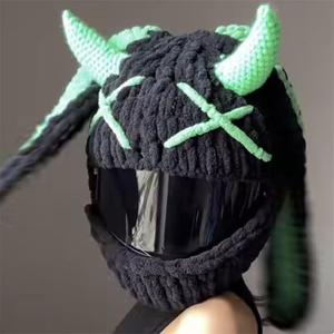 Чехол для шлема CYYFULE-888 с изображением персонажей мультфильмов, черный / зеленый