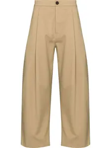 Укороченные брюки широкого кроя Studio Nicholson, нейтральный