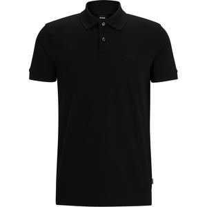 HUGO BOSS Хлопковая пике поло с логотипом поло мужская black