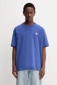 Хлопковая футболка Guess Jeans, фиолетовый