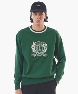 Толстовка-пуловер на ворсистой подкладке с винтажной французской вышивкой, выполненной вручную.