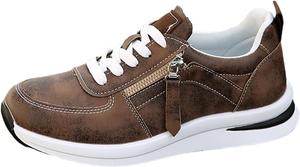 Ортопедические теннисные туфли для женщин с поддержкой свода стопы, широкой полнотой, удобные кроссовки OrthoWear, для плантарного фасциита, модные кроссовки для ходьбы, бега, повседневной носки, обувь для медсестер, удобные и дышащие Baimiu, коричневый