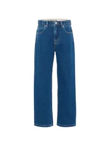 Джинсы с нашивкой-логотипом Moncler Enfant, синий