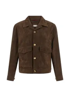 Замшевая куртка Brunello Cucinelli, коричневый