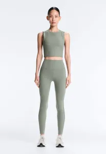 Леггинсы comfortlux с высокой посадкой в рубчик, длиной до щиколотки Oysho, Mottled Green