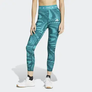 Женские леггинсы Techfit Printed 7/8 adidas, зеленый