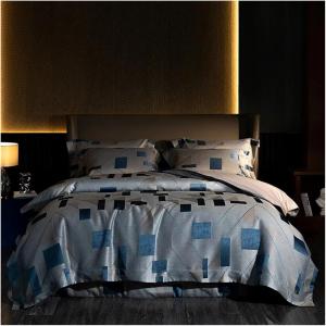 YUSIWOAL Комплект постельного белья из сатинового хлопка с жаккардовым геометрическим узором и стеганым покрывалом