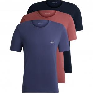 Футболки мужские 3 шт синий+коричневый+тёмно-синий HUGO BOSS