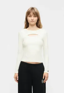 Футболка с длинными рукавами и вырезом логотипа Gap, New Off White