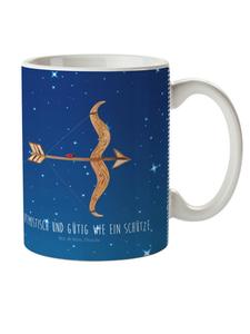 Детская кружка со знаком зодиака Стрелец и надписью на фоне звездного неба. Mr. & Mrs. Panda