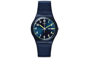 SWATCH Часы Unisex 34mm Blue Watch, Blue Dial