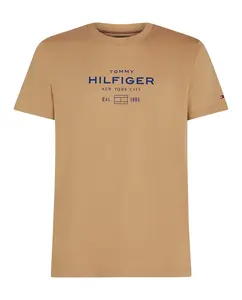 Мужская футболка с коротким рукавом и круглым вырезом Tommy Hilfiger, песочный
