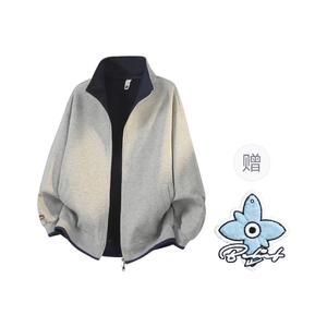 Куртка Unisex Stand Collar Moderate Wind Shell WARRIOR, heather серый[free diy badge]