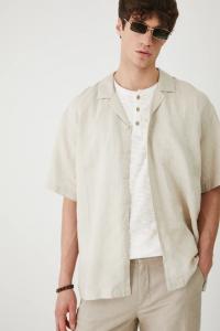 Льняная рубашка Medicine, бежевый