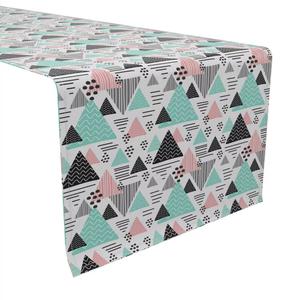 Скатерть, 100 % хлопок, 16x72 дюйма, узор в стиле ретро.