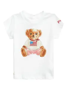 Футболка с принтом Polo Bear POLO RALPH LAUREN KIDS, белый