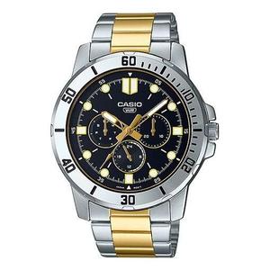 Часы CASIO DRESSSeries Sportses Black/Golden Waterproof Black Dial Black Analog, черный