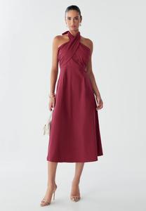 Платье BWLDR ALORA COTTON MIDI, Burgundy/Red