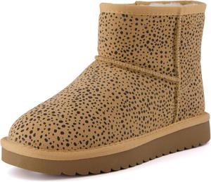 Женские ботильоны CUSHIONAIRE Hipster с мягкой вставкой и мемори-пеной, Cheetah Genuine Suede