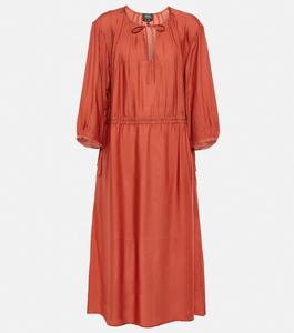 Плиссированное платье миди Eve из джерси A.P.C., оранжевый