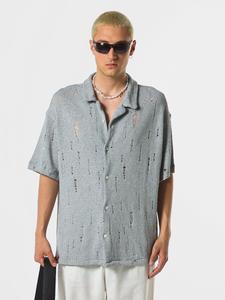 Удобная рубашка на пуговицах VAMOS CLO, серый