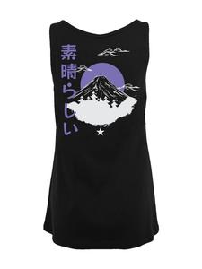 Женская майка Mount Fuji черного цвета F4NT4STIC