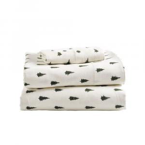 Г. Комплект фланелевых простыней Bass & Co. G.H. Bass & Co., зеленый