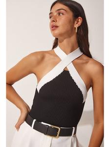 Топ Happiness Istanbul, черный/белый