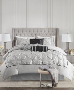 Комплект постельного белья Laurel Tufted из 7 предметов, размер Cal King Madison Park, серый