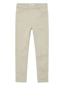Брюки с заклепками Mayoral, бежевый