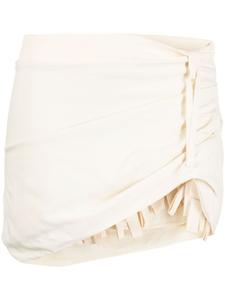 Jacquemus мини-юбка асимметричного кроя, нейтральный цвет