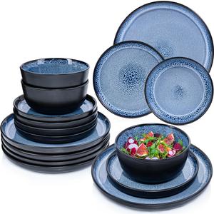 Набор посуды ARUBA - 36 предметов из керамики, рассчитан на 12 персон Sänger, синий