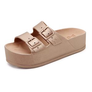 Cacatoès Пляжные сандалии унисекс золотисто-медные кофейные с жемчужным металлическим эффектом, цвет Copper Coffee Pearlescent Metal Texture