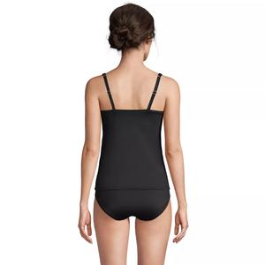 Женский топ танкини на косточках с квадратным вырезом UPF 50, минимизирующий бюст Lands' End