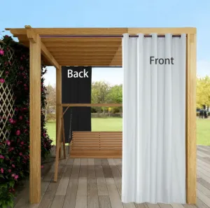 однопанельная наружная штора с люверсами, водонепроницаемая затемняющая штора для балкона, патио, беседки, входа в пляжный домик, перголы (белая, 54*108 дюймов) Topchances