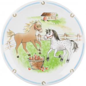 Завтрачная тарелка Compact - Mein Pony, круглая, 19 см Seltmann Weiden, белый/мультиколор