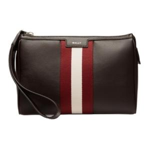 BALLY Кожаный клатч мужской классический черный красный белый