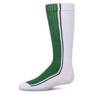 Детские носки до колена с цветными полосками из эластичного хлопка Memoi, Green