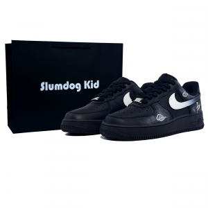 Nike Кроссовки для скейтбординга Air Force 1 с износостойким низким верхом, унисекс, черный с белым