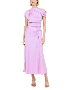 Джоанна Асимметричное Плечо Миди Платье SIMKHAI, фиолетовый