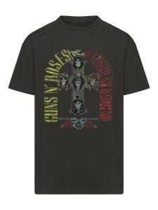 Рубашка F4NT4STIC Guns NRoses Skull Rock Band Merch, черный