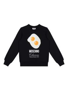 Moschino Kids толстовка с логотипом, черный