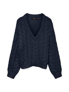 Вязаный свитер в темно-синем пиджаке Vero Moda