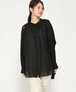 Туника с многослойными рукавами и сборками Interplanet, цвет Black